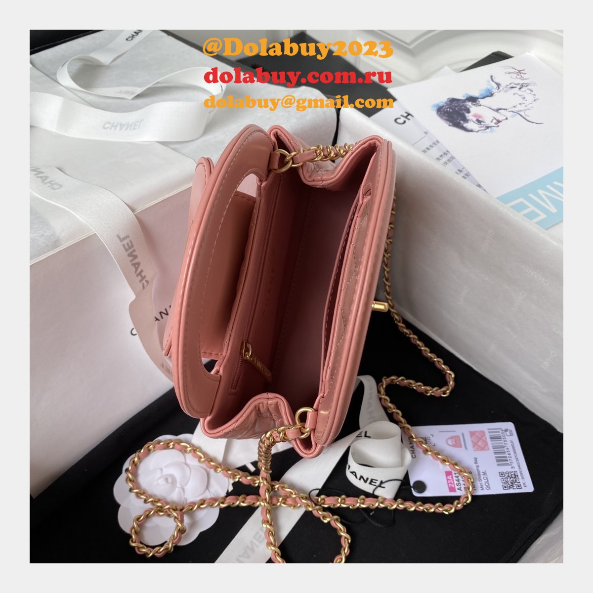 High Quality Shiny Aged Inspired Shopping AS4416 Fake Bag