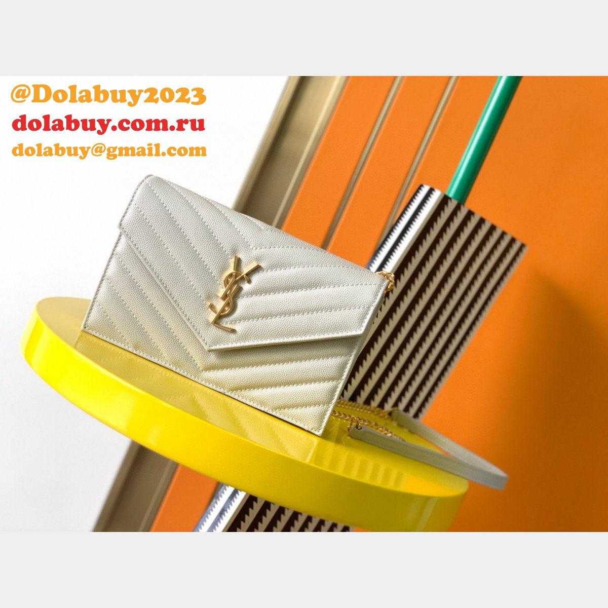 YSL Cheap Monogram Chain 19cm WOC 393953