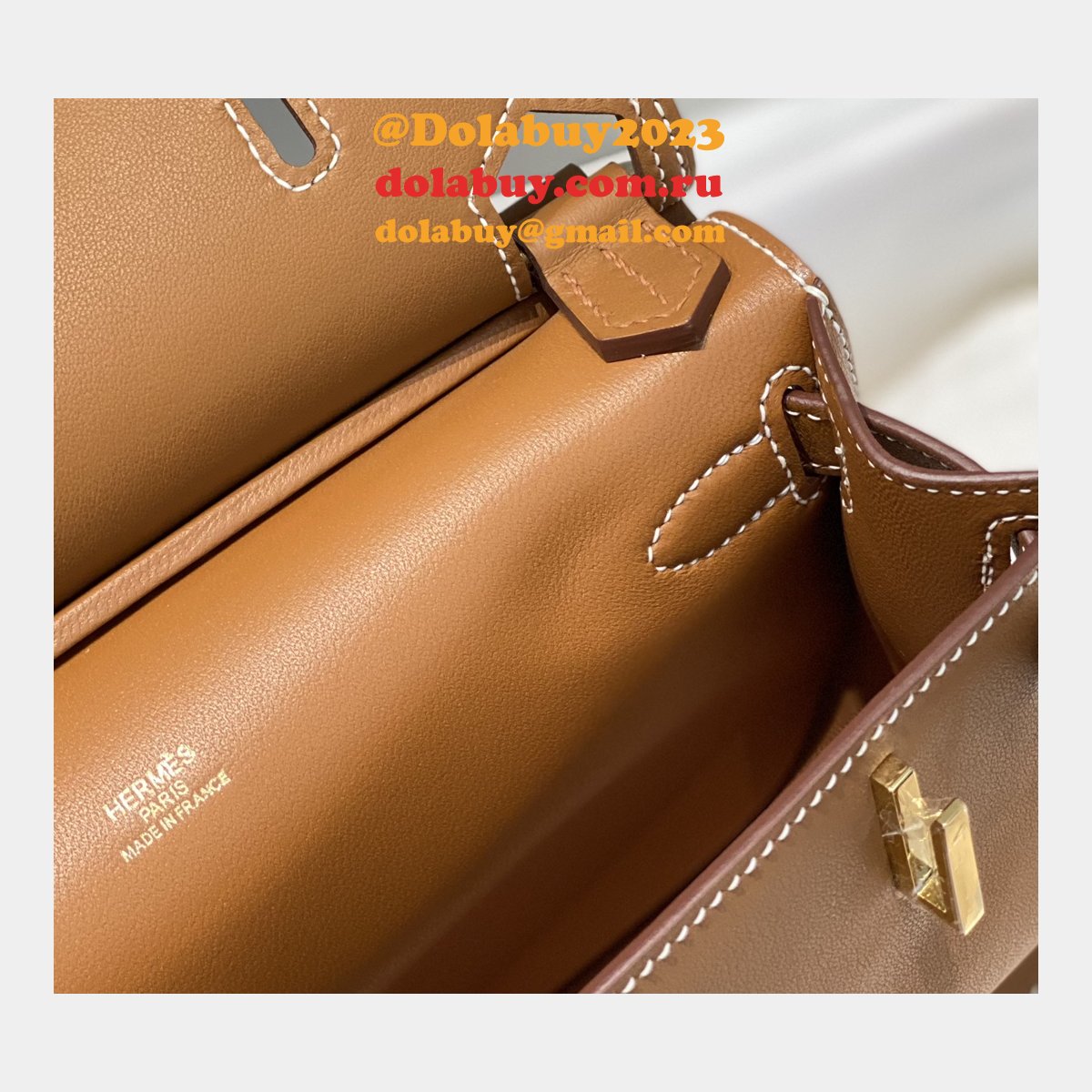 Luxury hermes jypsiere mini calf leather bag