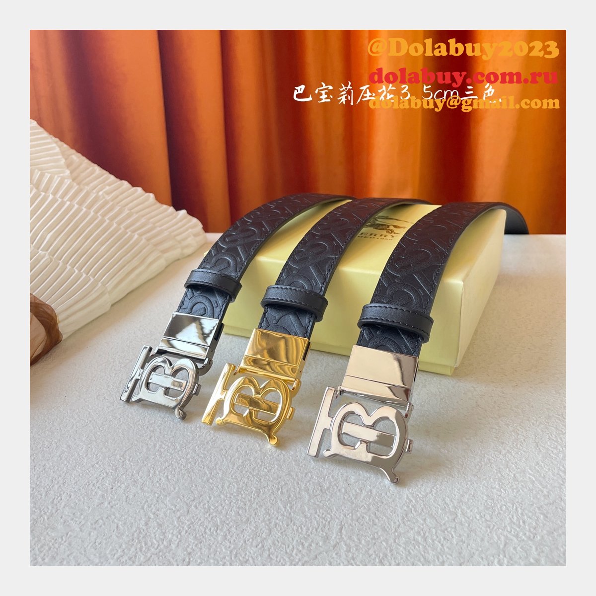 Replica Best Burberry Belt 35MM For Sale