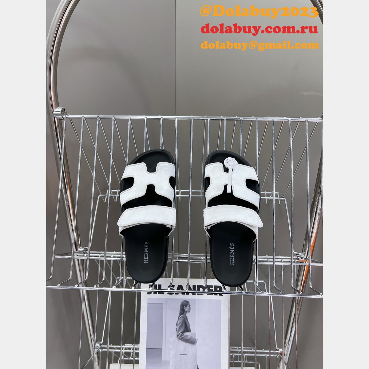 Luxury 2024 Hermes Replica Chypre Sandal High Quality Shoes