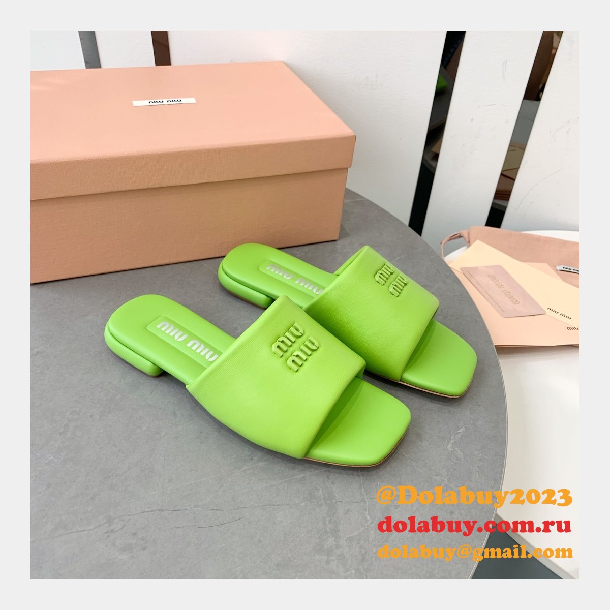 Perfect MiuMiu Bread Slippers Summer Replica Sandals