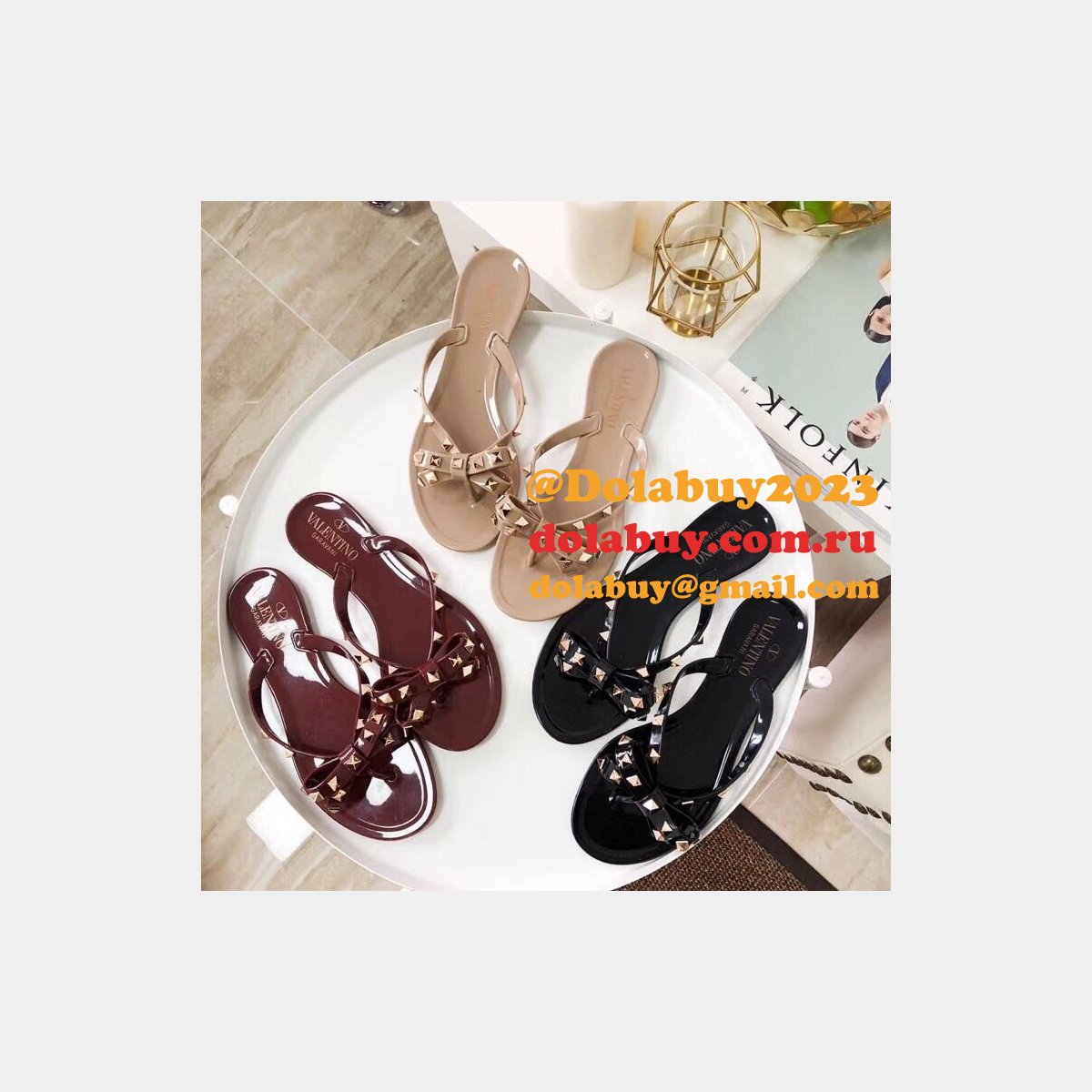 Fashion Valentino Jelly Flip Flop