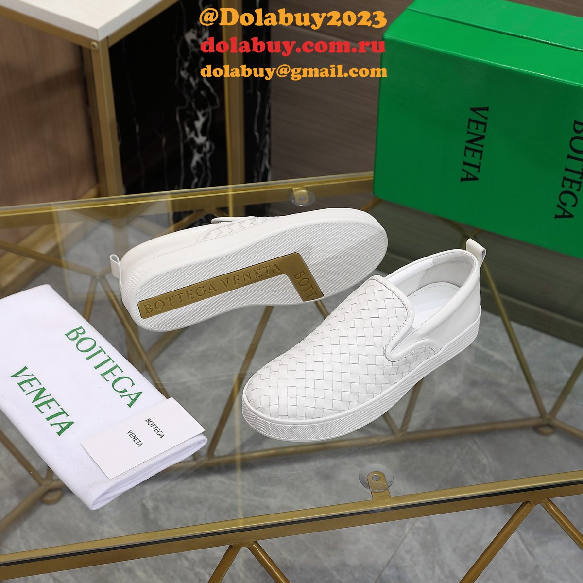 Bottega Veneta Knockoff Flats Intrecciato Nappa Slip On Sneakers Shoes