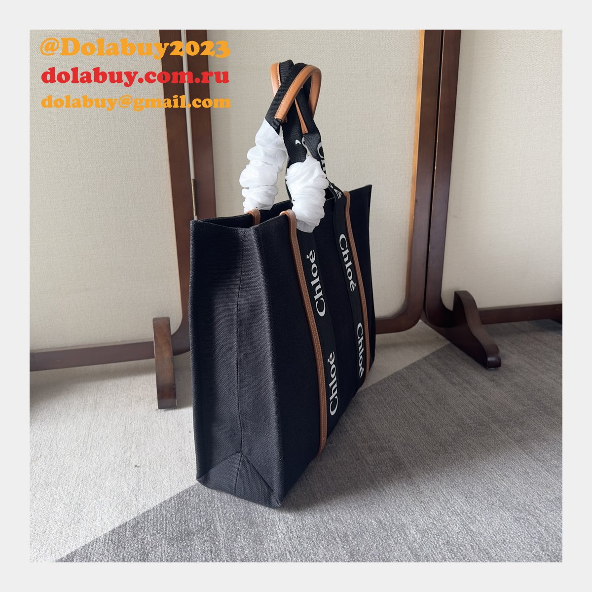 High Quality Chloe Woody Handbag Wholesale online Black