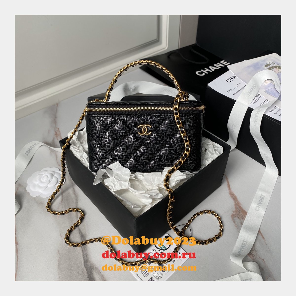 Wholesale AP4064 Gold Buckle Shoulder Vanity Copy Bag