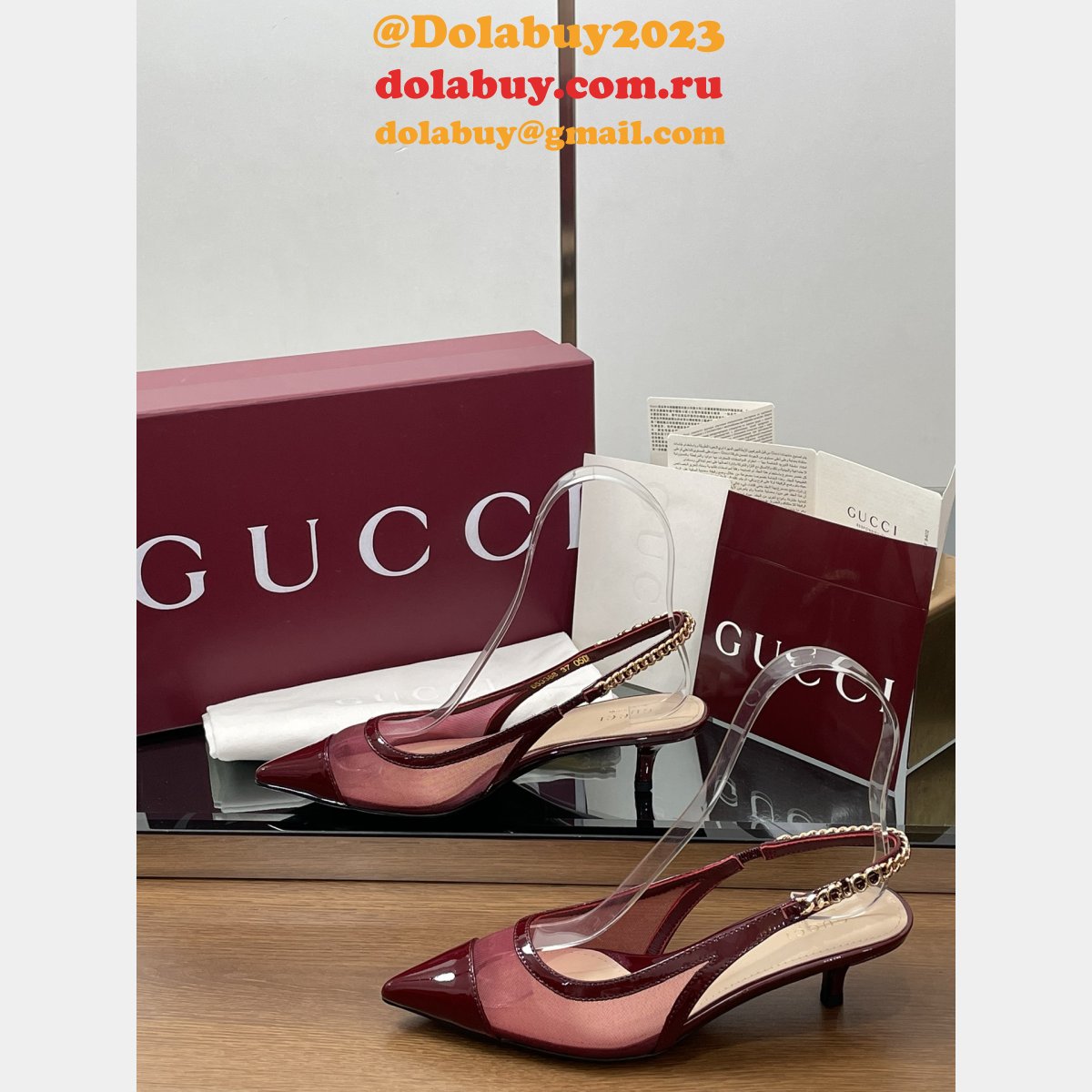 fashion G*u*i signoria slingback pump