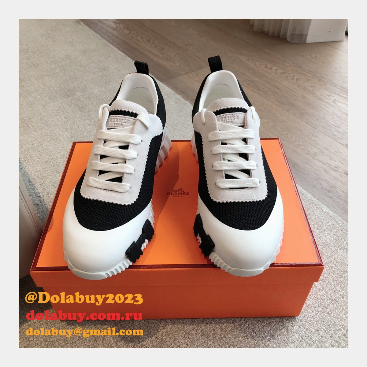 Wholesale HERMES MEN BOUNCING SNEAKER