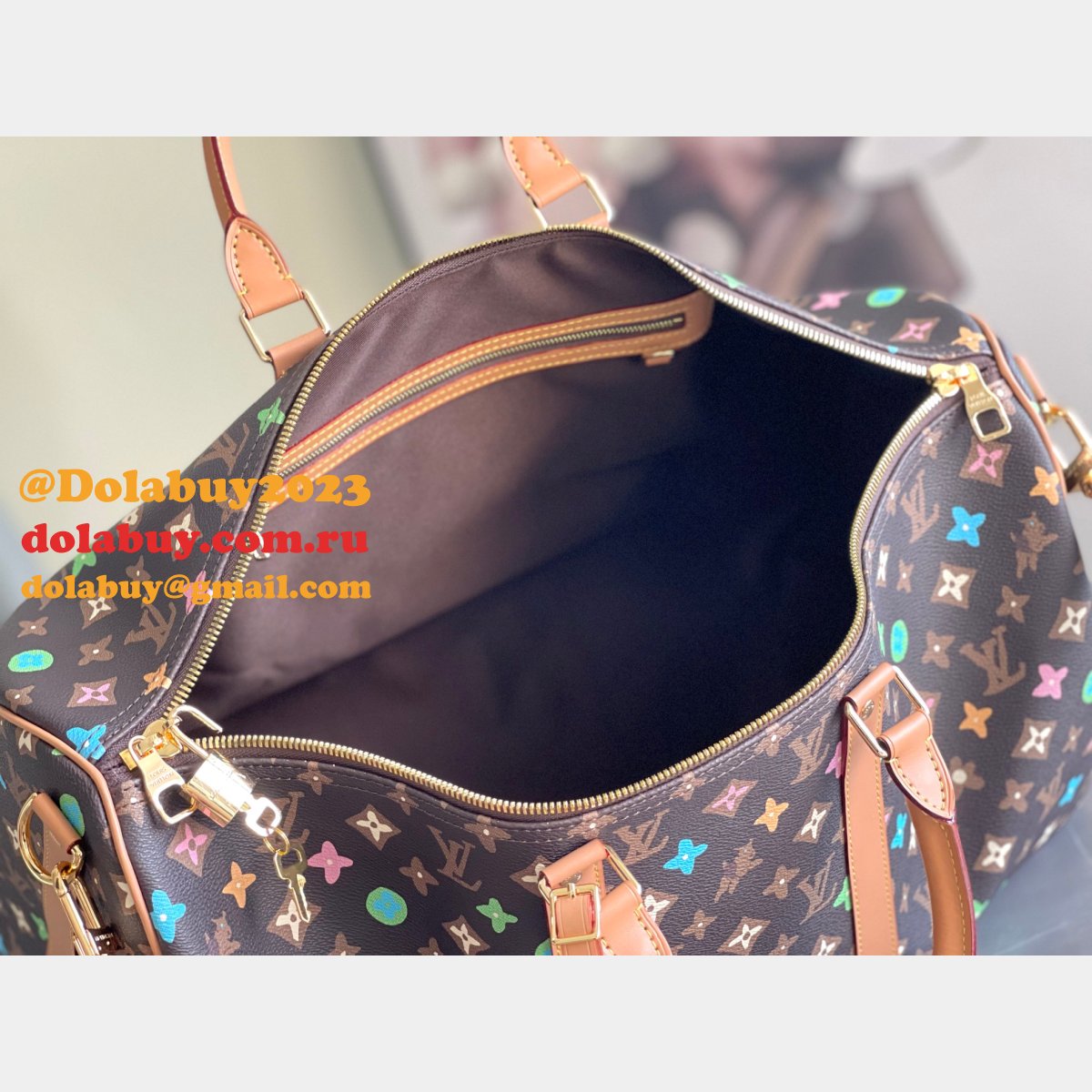 Fashion LOUIS VUITTON REPLICA Damier Graphite Keepall 50 M24233