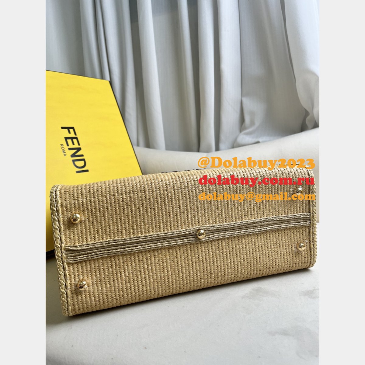 top quality F**di summer raffia shopping bag wholesale