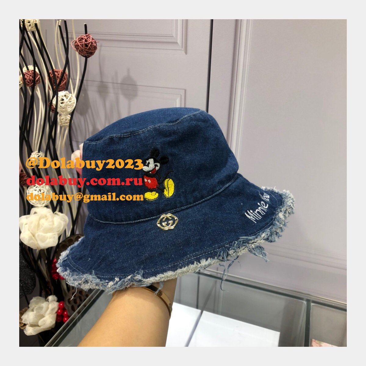 designer G*u*i mickey fisherman high quality hat
