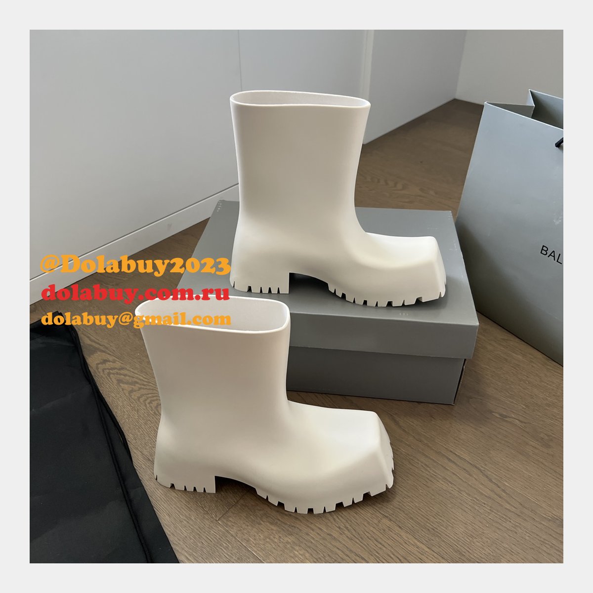 Replica Balenciaga Luxury Trooper Rubber Boot 1:1 Mirror Dolabuy