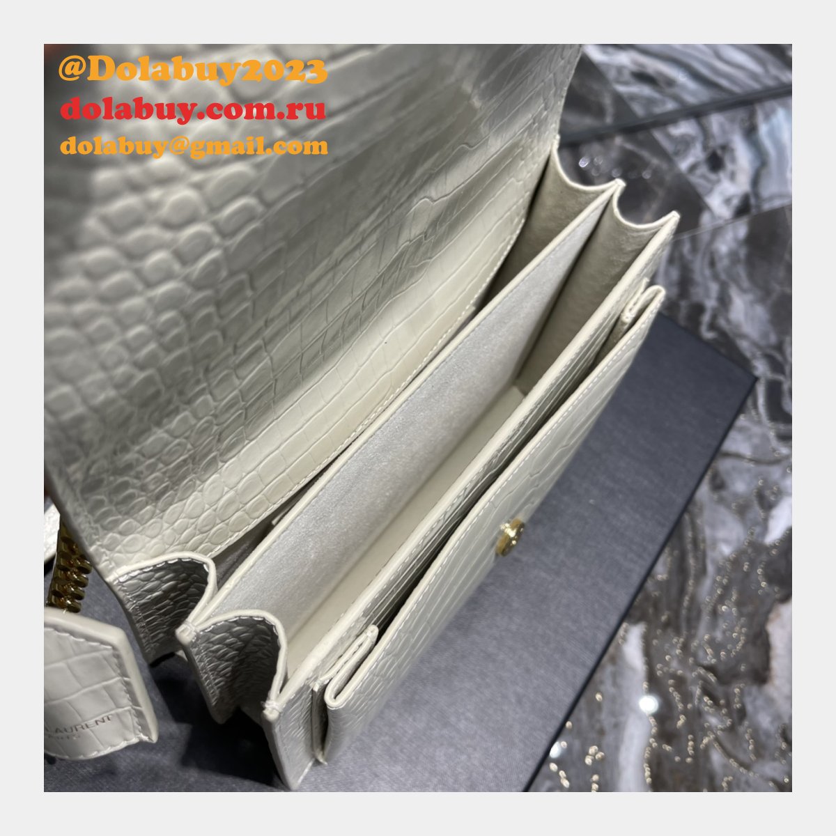 Designer YSL SUNSET BAG 22CM 422906 CROCO