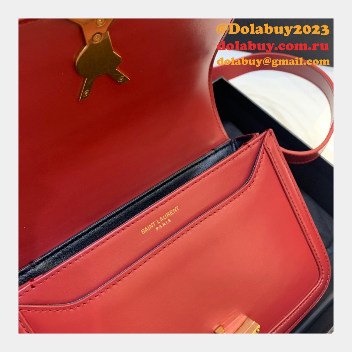 Saint Laurent YSL Solferino Replicas 634306 Satchel Leather