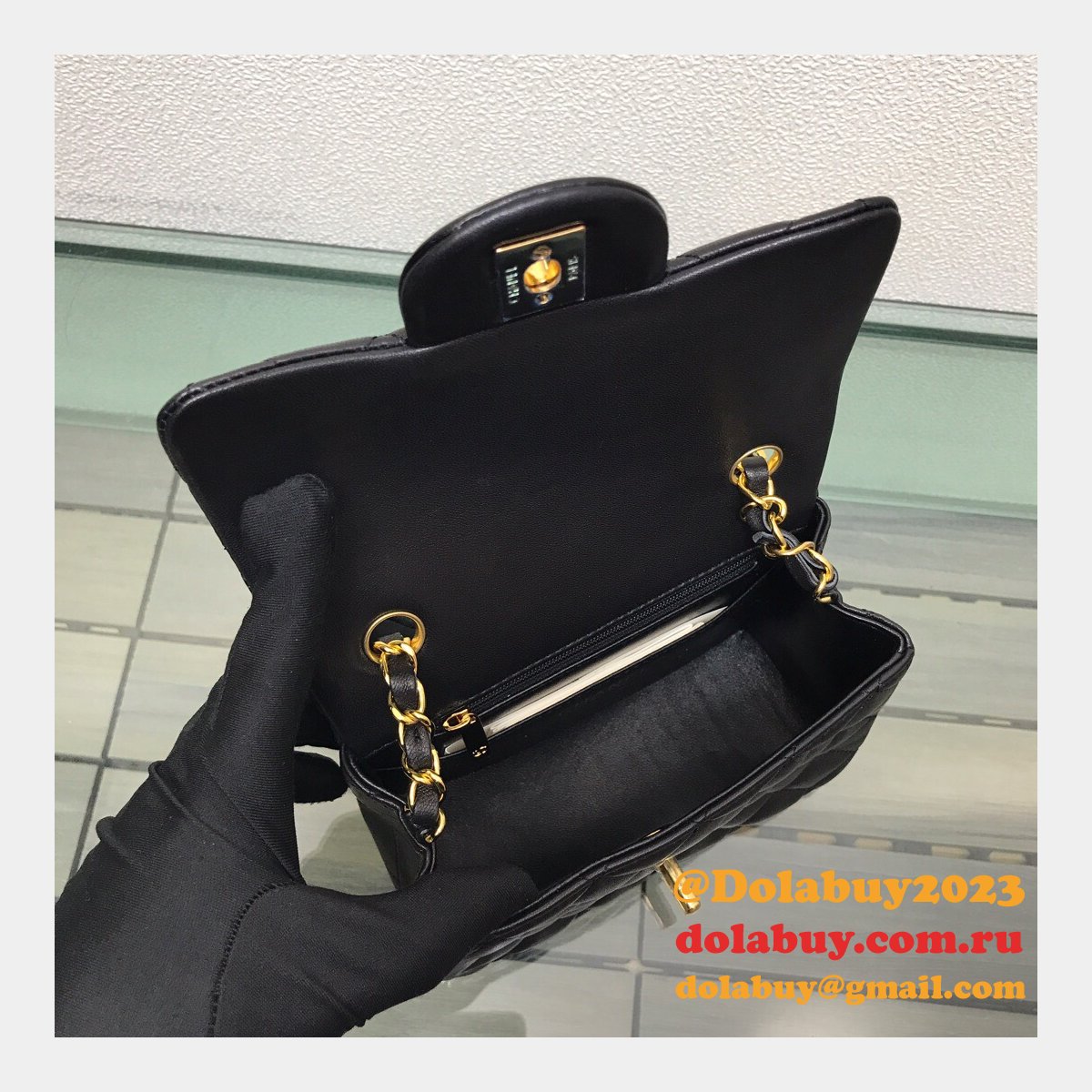 Fashion CC 1115 Lambskin Flap Bag 17cm