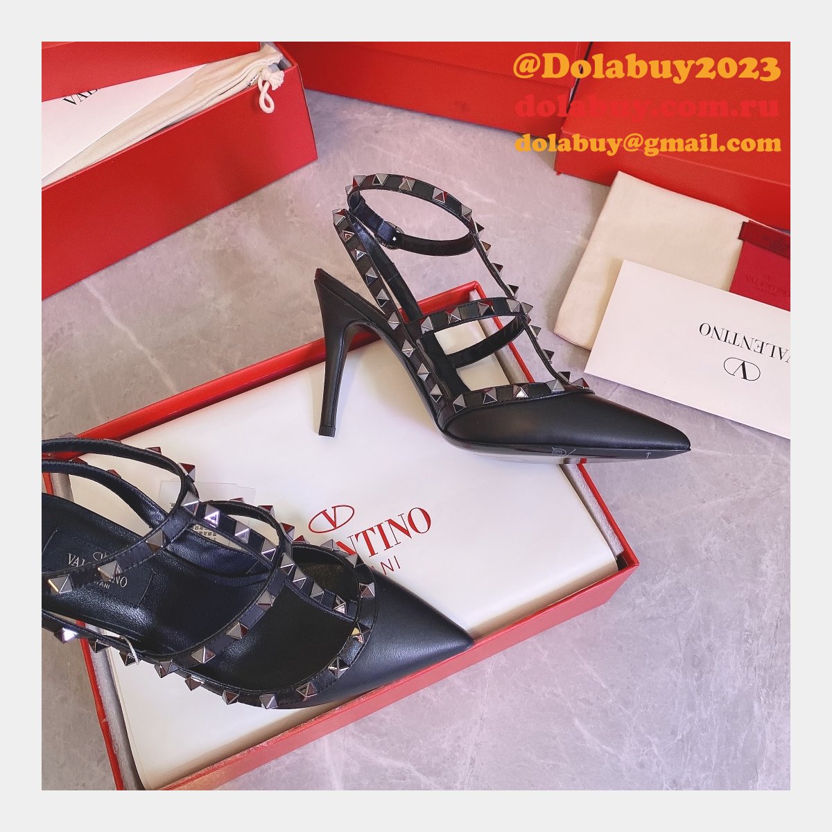 Best valentino replica sneakers heels flats Black Shoes