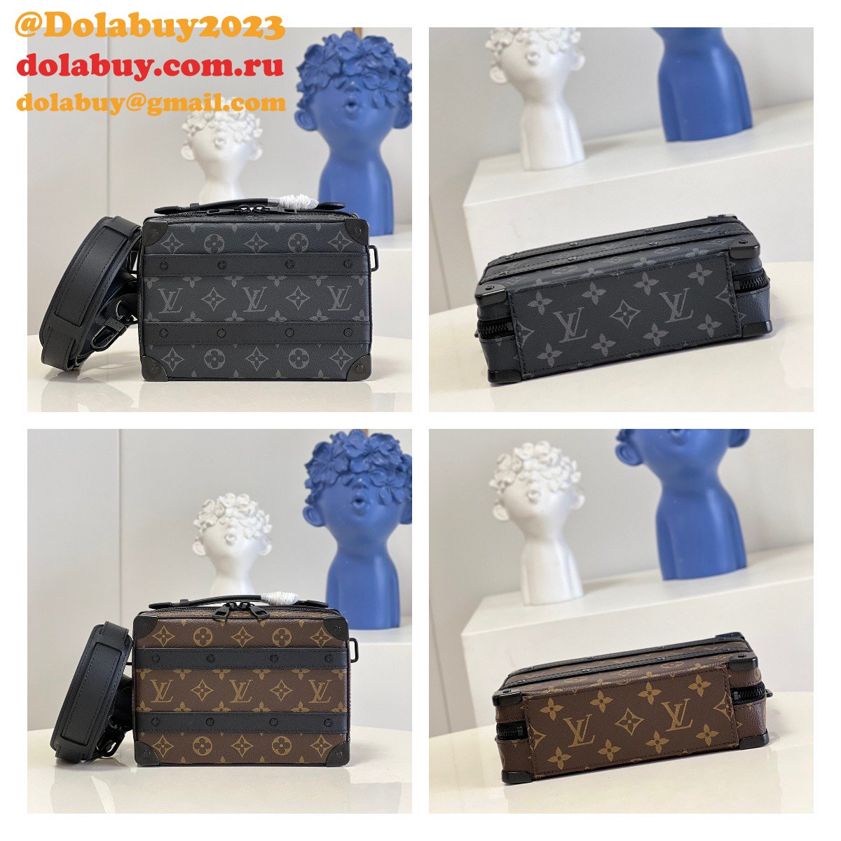 Perfect Louis Vuitton AAA M45935 Handle Soft Trunk Monogram Macassar Canvas