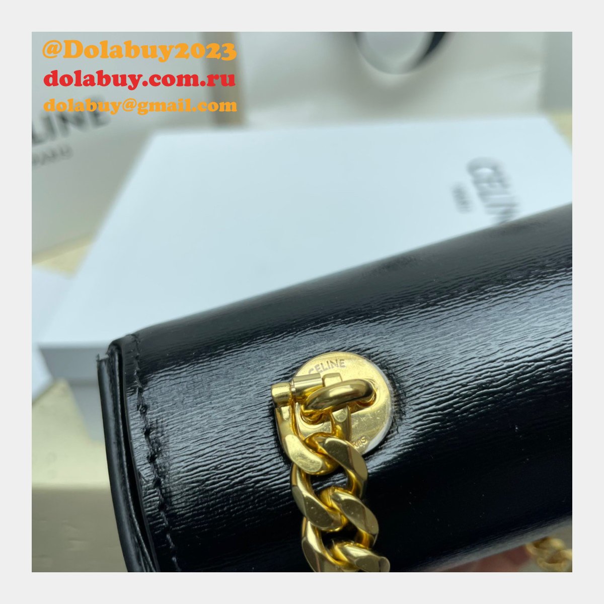 REPLICA CELINE RIOMPHE 20.5CM chain bag