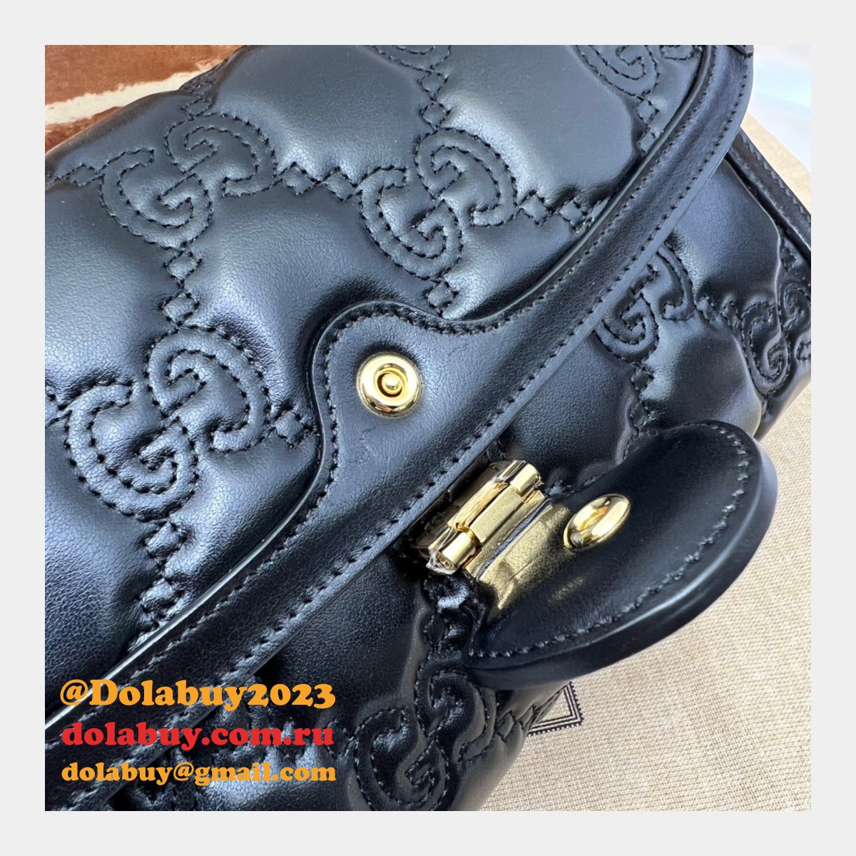 G*u*i design 724529 gg matelasse replica top bag