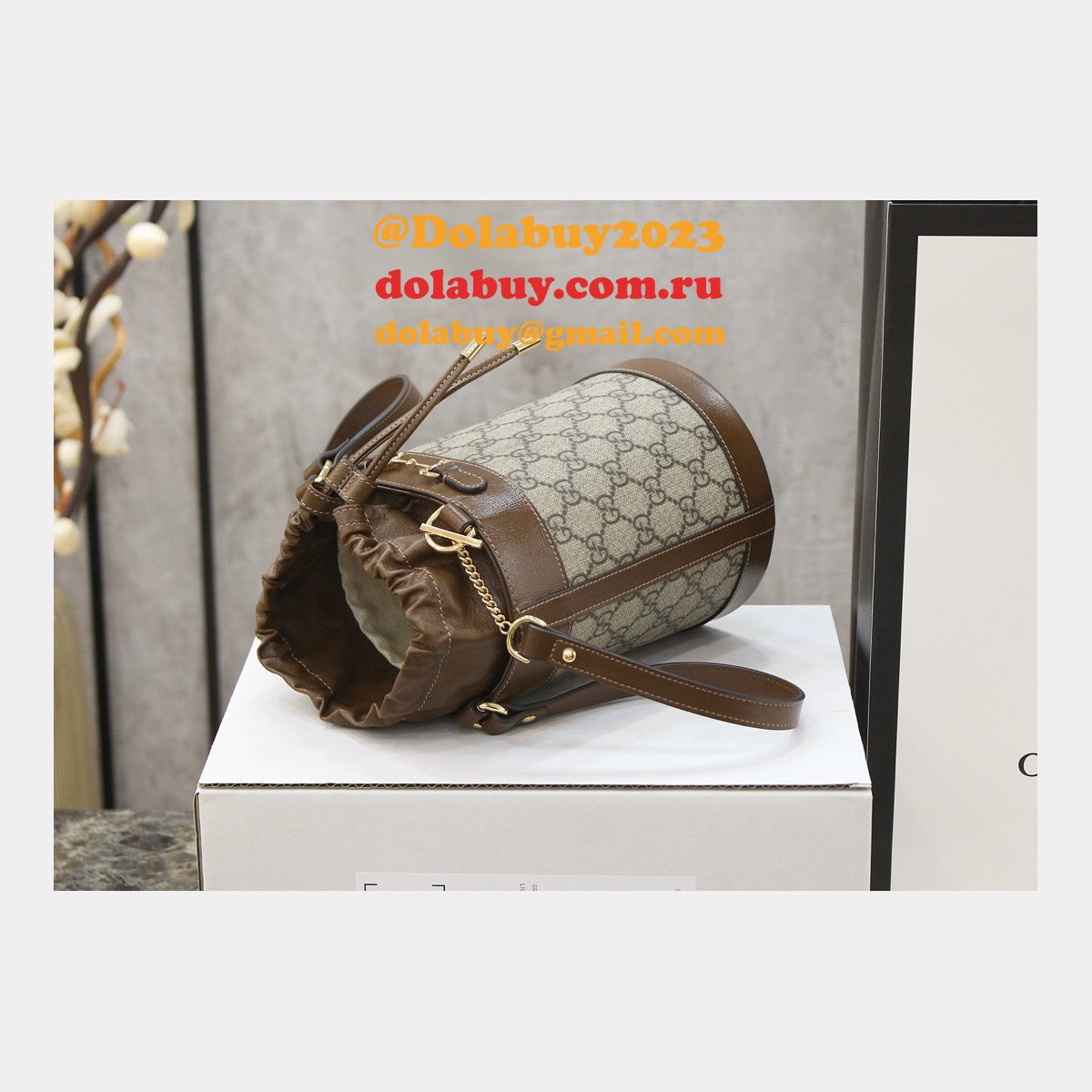 G*u*i 637115 replicas horsebit 1955 small bucket bag