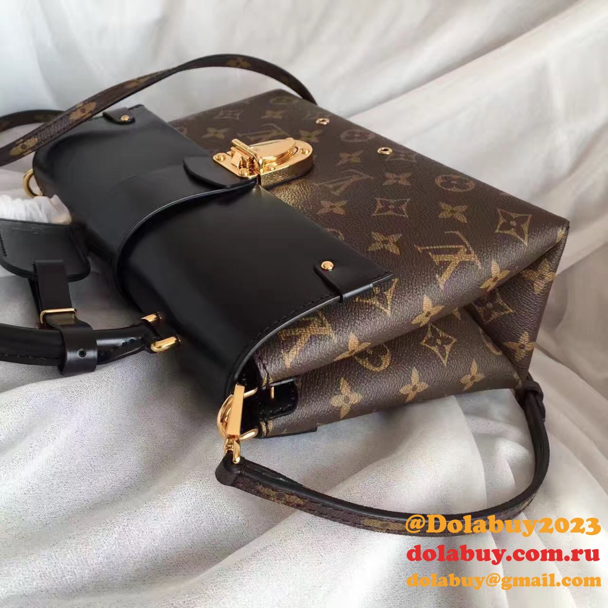 UK Louis Vuitton Damier Ebene One Handle Flap Bag MM M43125 Monogram