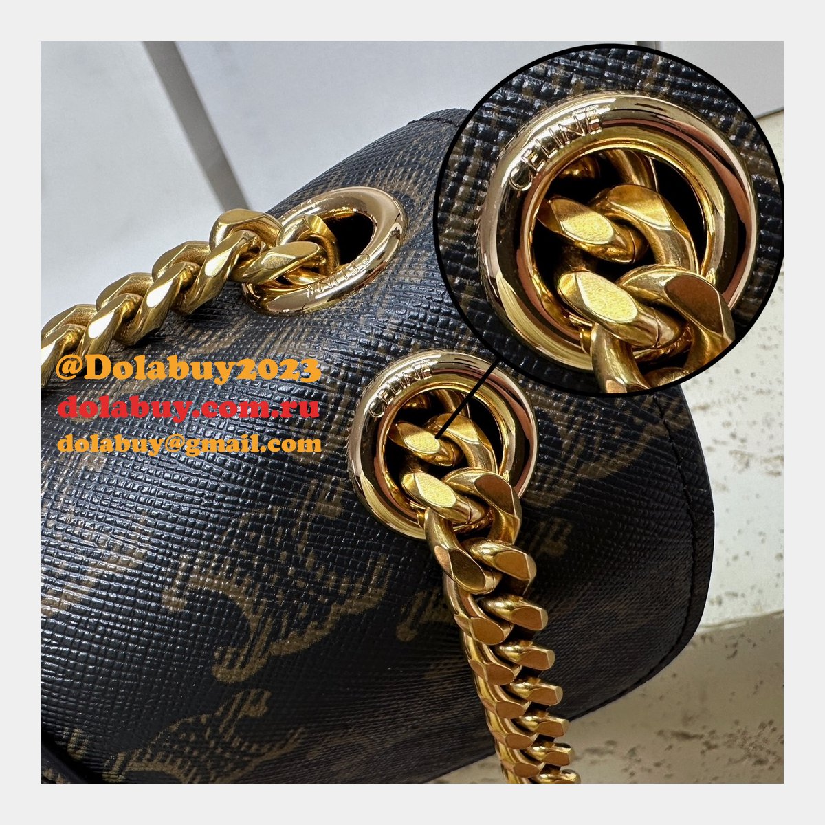 Celine Victoire Triomphe Canvas Tan 116593 Duplicate Bag