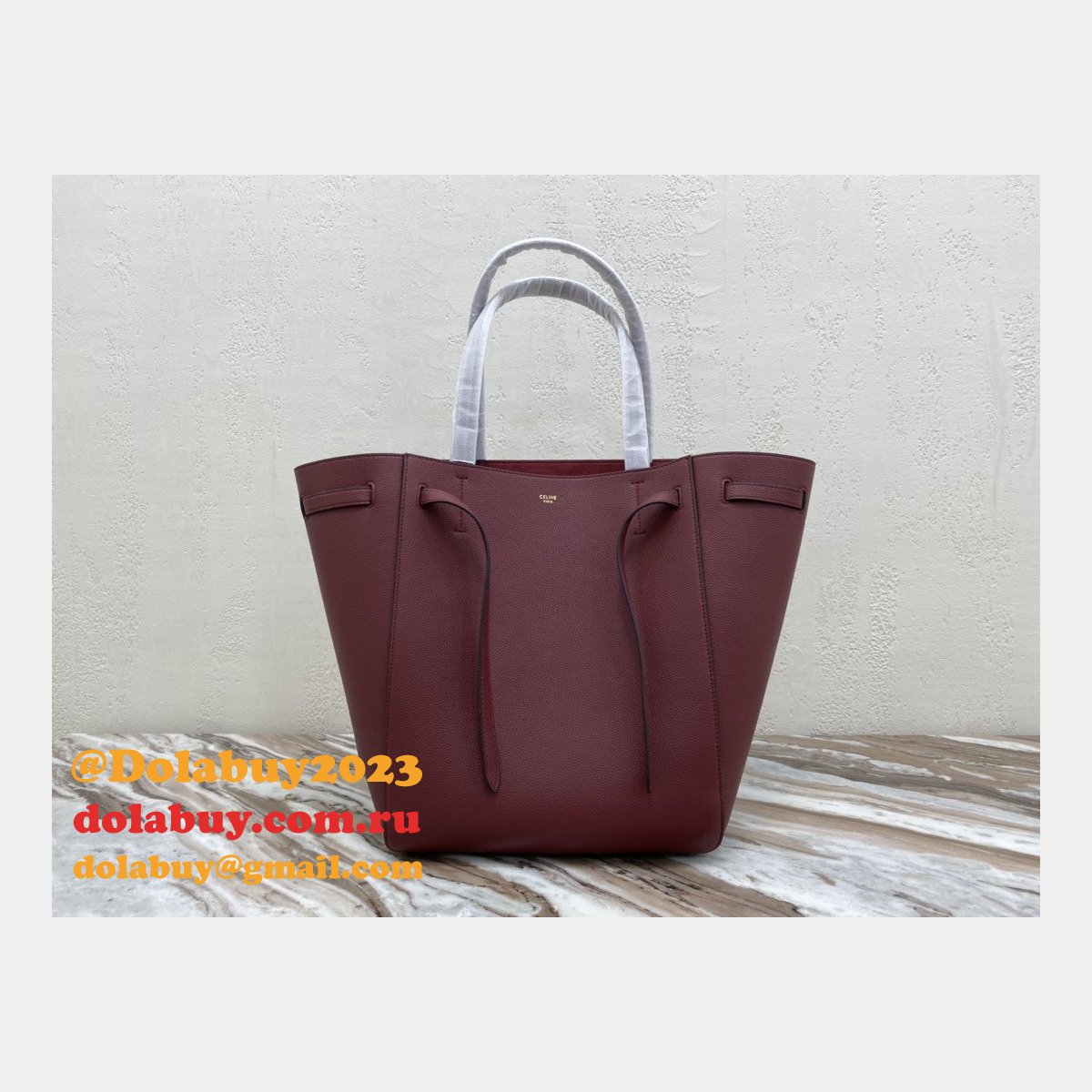 Céline Cabas Wine Red Phantom Luggage Phantom Luggage