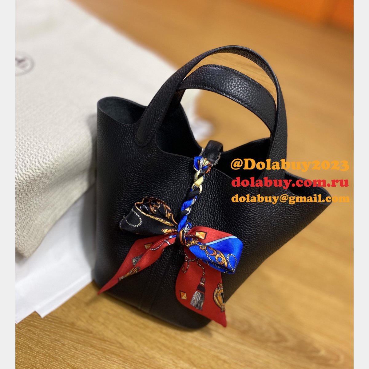 Buy Hermes Replica Handbags Picotin Black Bag
