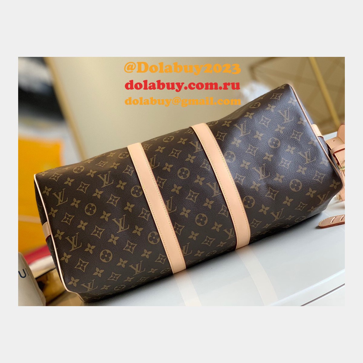 Louis Vuitton Replica 45/50/55cm Keepall Bandouliere Monogram Eclipse M41418 Canvas