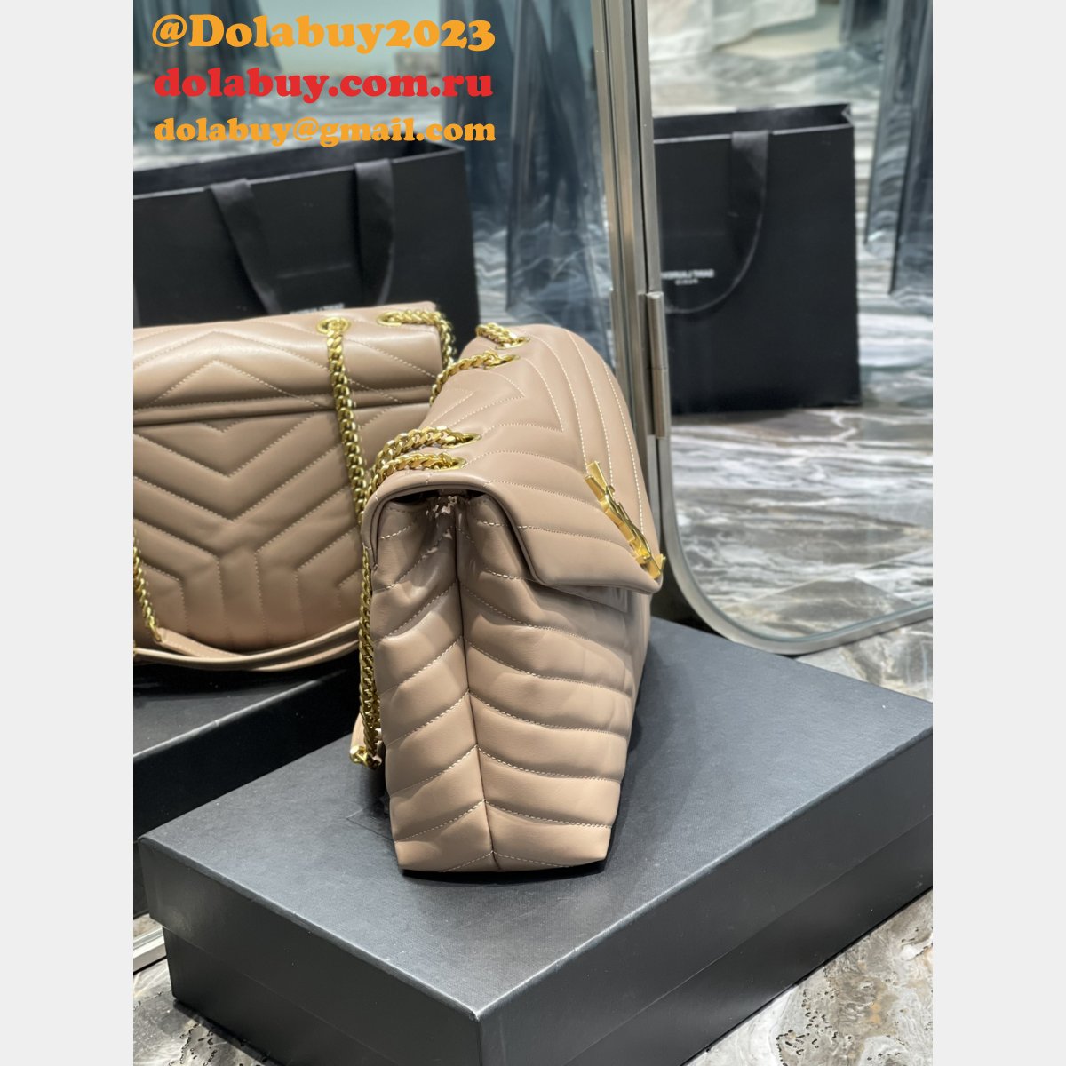 Designer Perfect YSL LOULOU 487216 HANDBAG 32CM