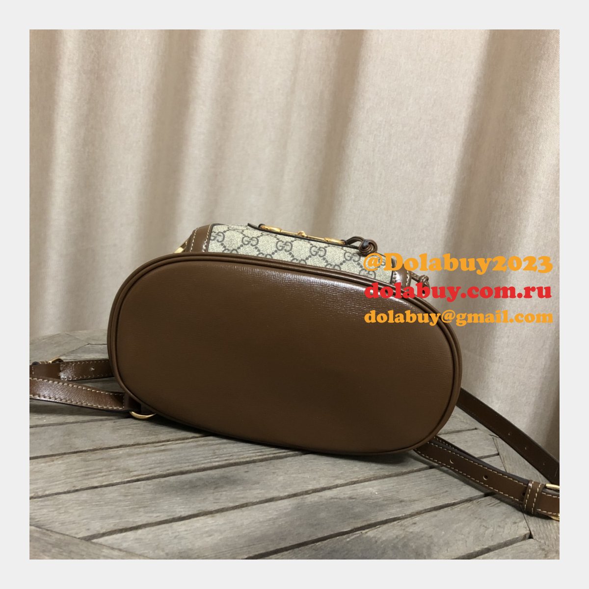 designer G*u*i replica horsebit 1955 backpack beige 620849 bag