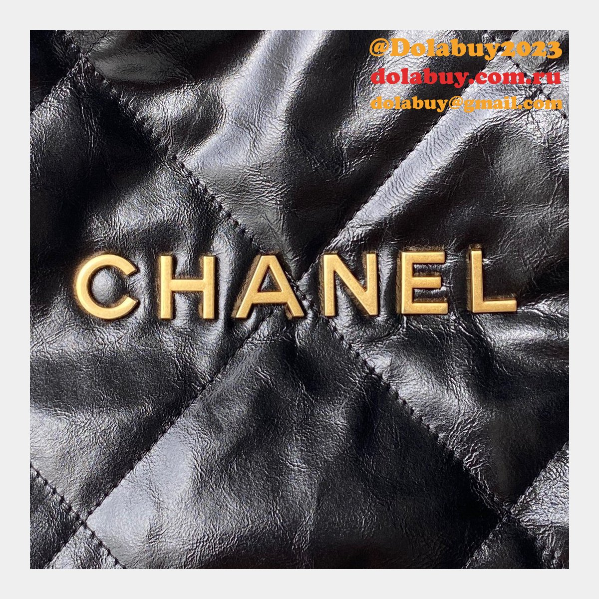 Designer 22 Replica Backpack Shiny Calfskin AS3313 Gold-Tone Metal