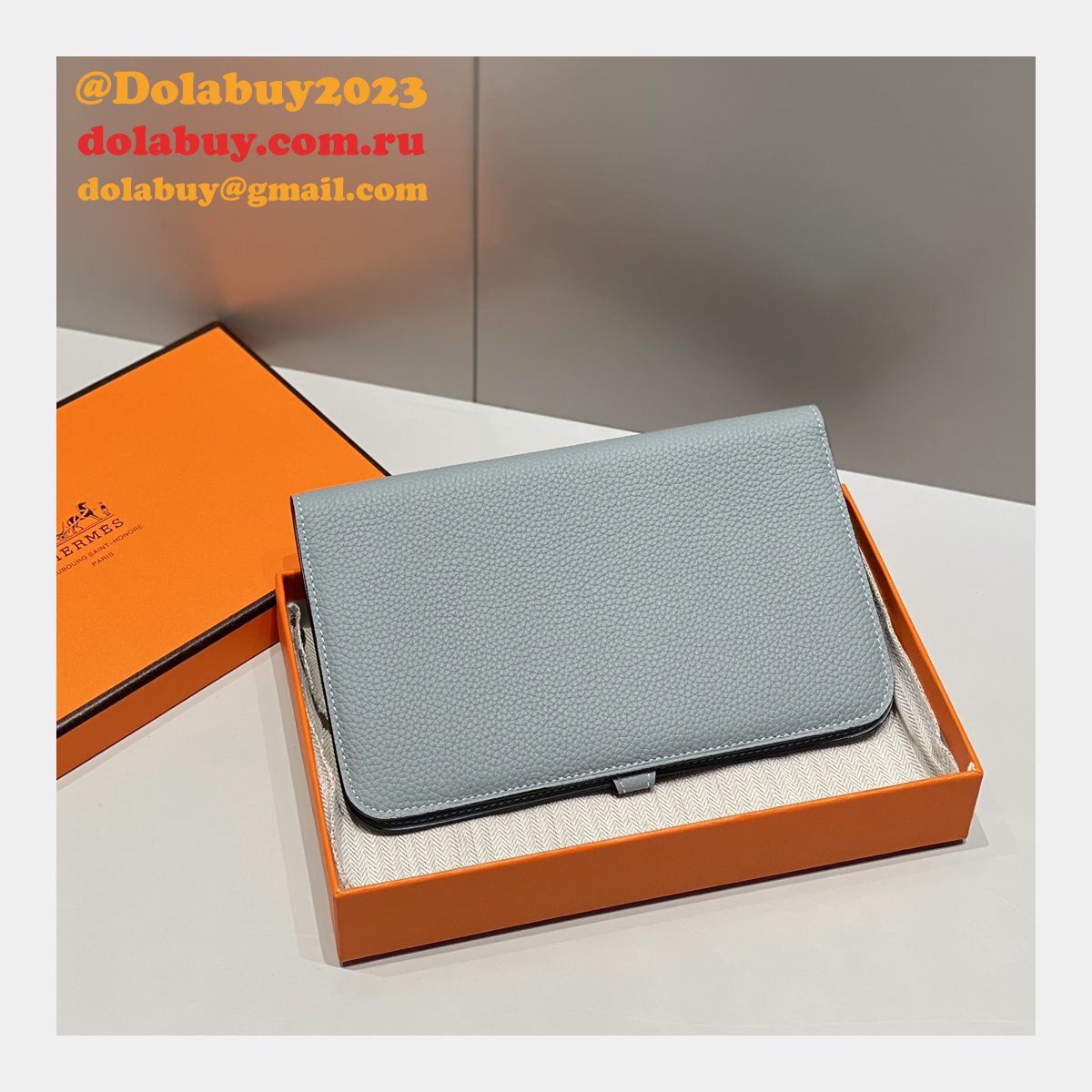 Luxury 1:1 Mirror Hermes Togo Passport Holder