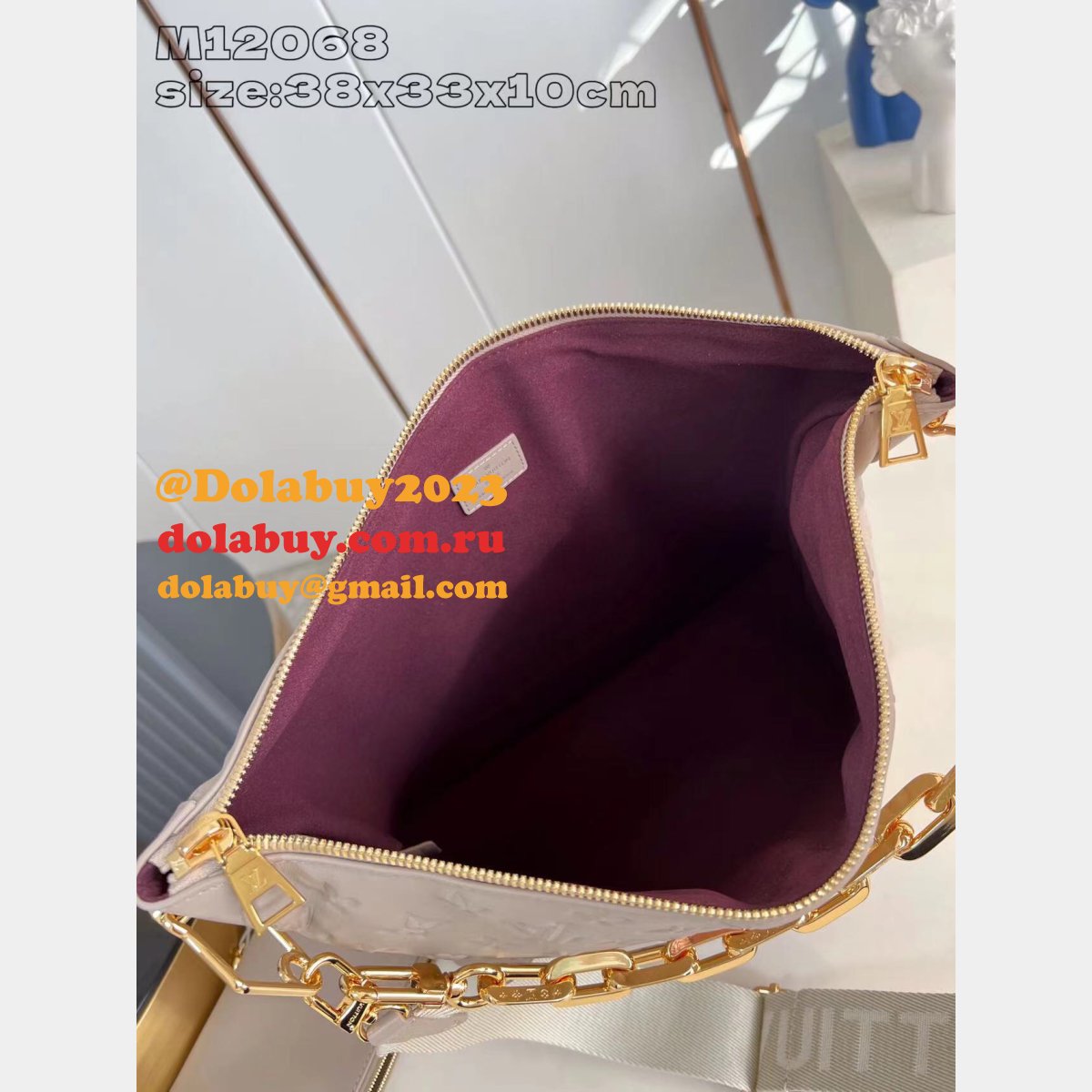 Duplicate Louis Vuitton Designer Coussin Hobo MM M12068 Bag