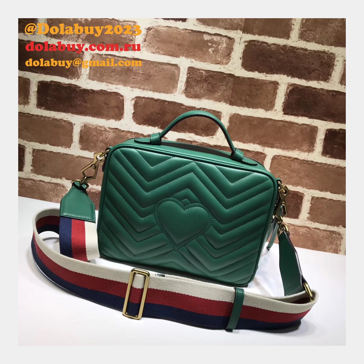 top quality G*u*i replica 498100 leather gg marmont small shoulder bag