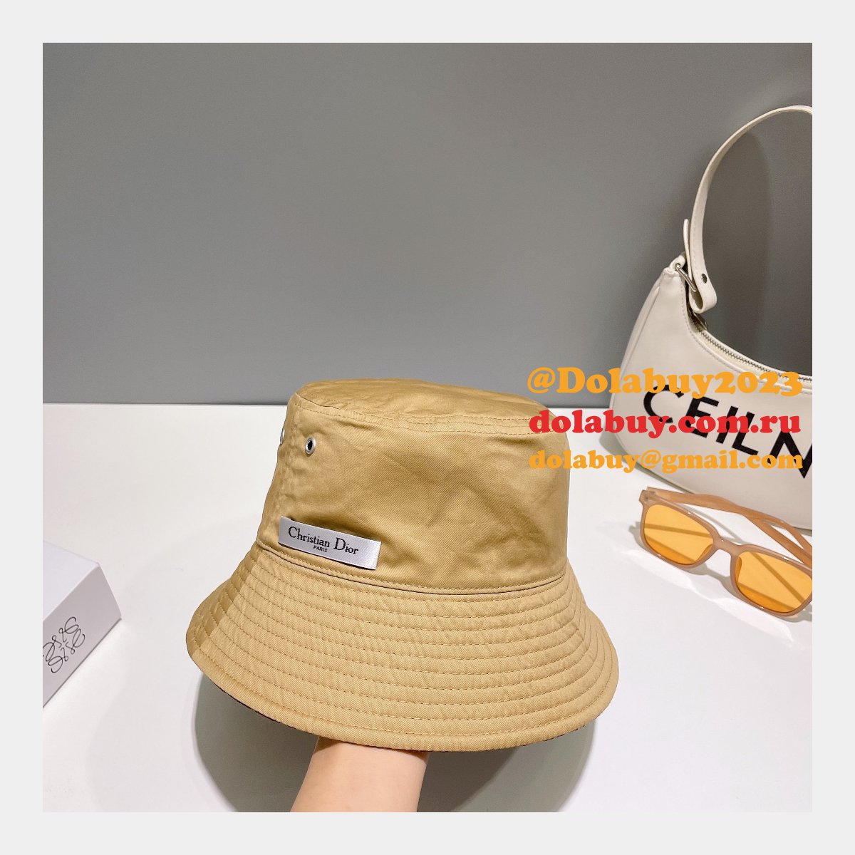 Replica Dior Wearable on both sides Fisherman Wholesale hat