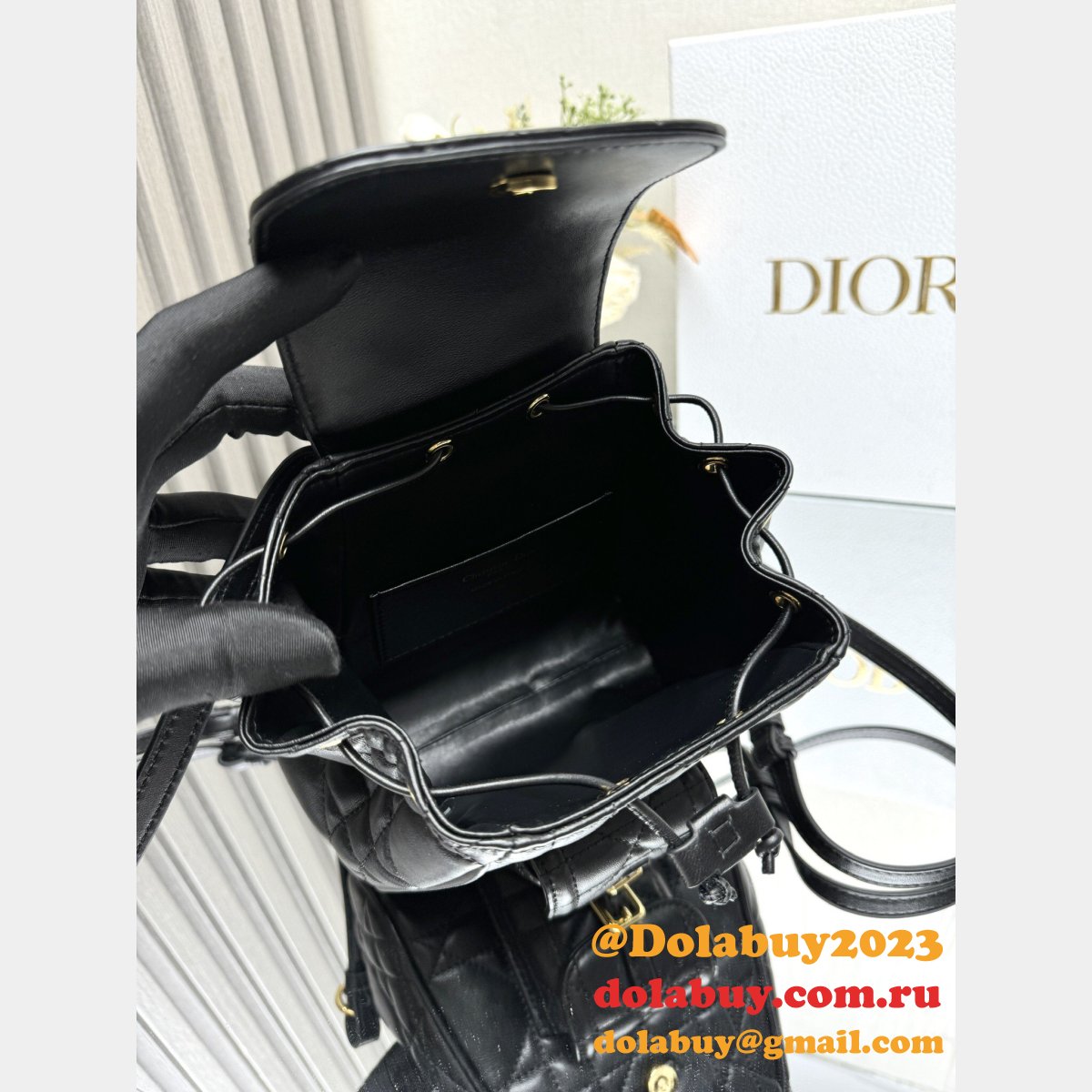 Top Quality Small Dior Caro Backpack