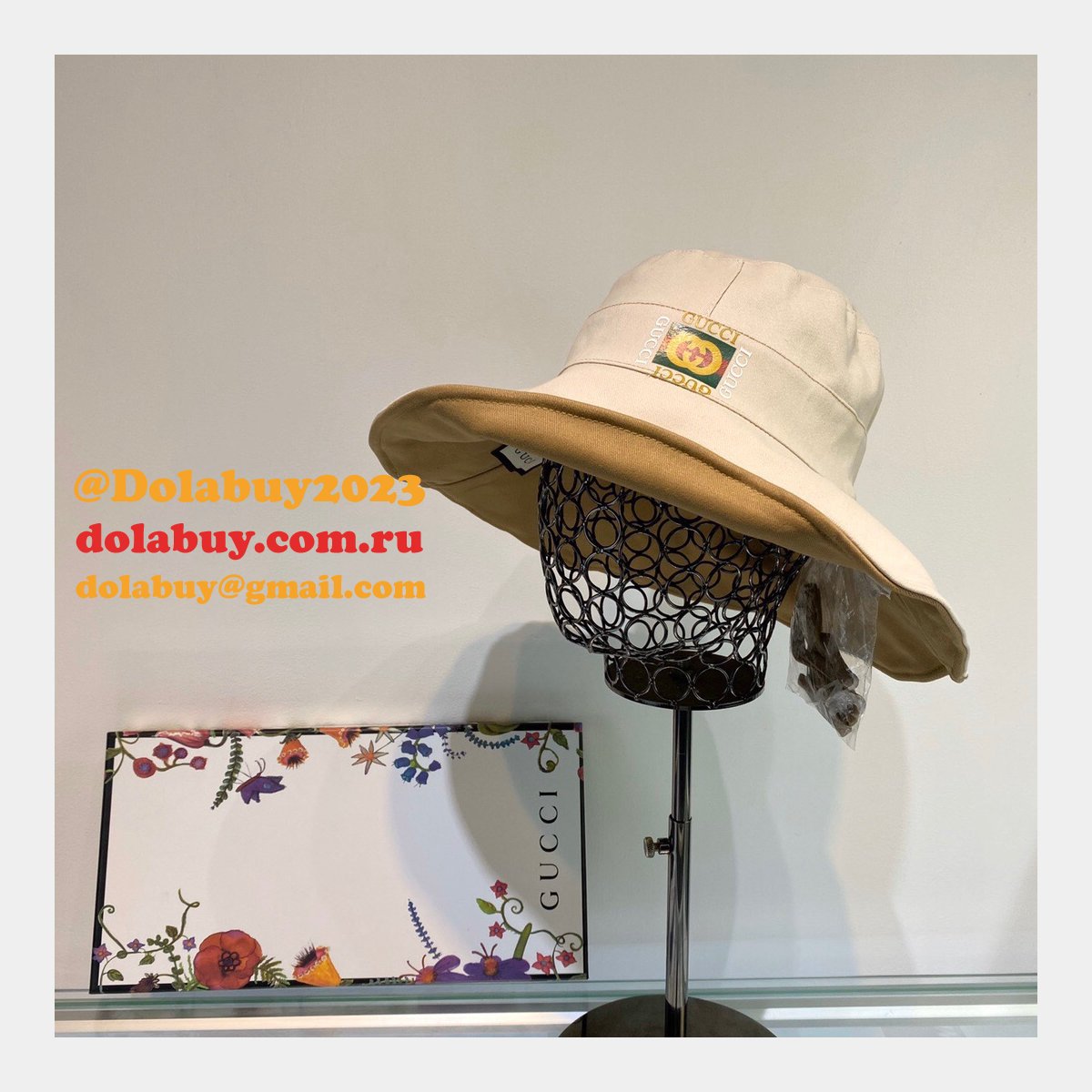 fake G*u*i wearable on both sides hats