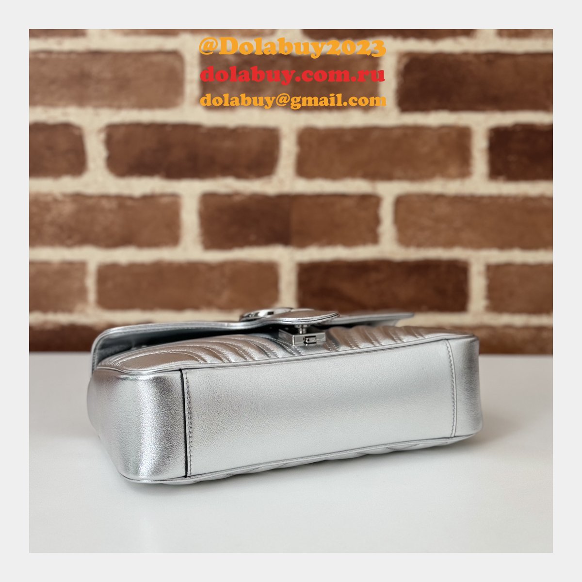 inspired G*u*i 443497 gg marmont small shoulder top quality bag