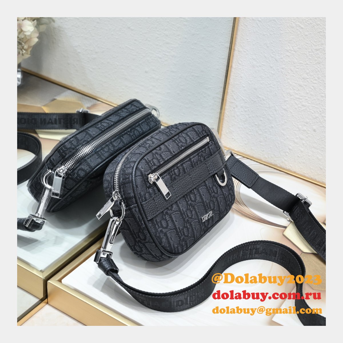 Cheap 1:1 Mirror CHRISTIAN DIOR Safari messenger bag