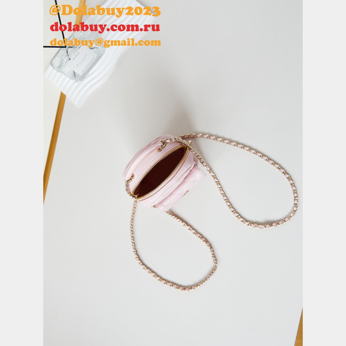 Fashion 24Cmini caviar leather women backpack AP3753