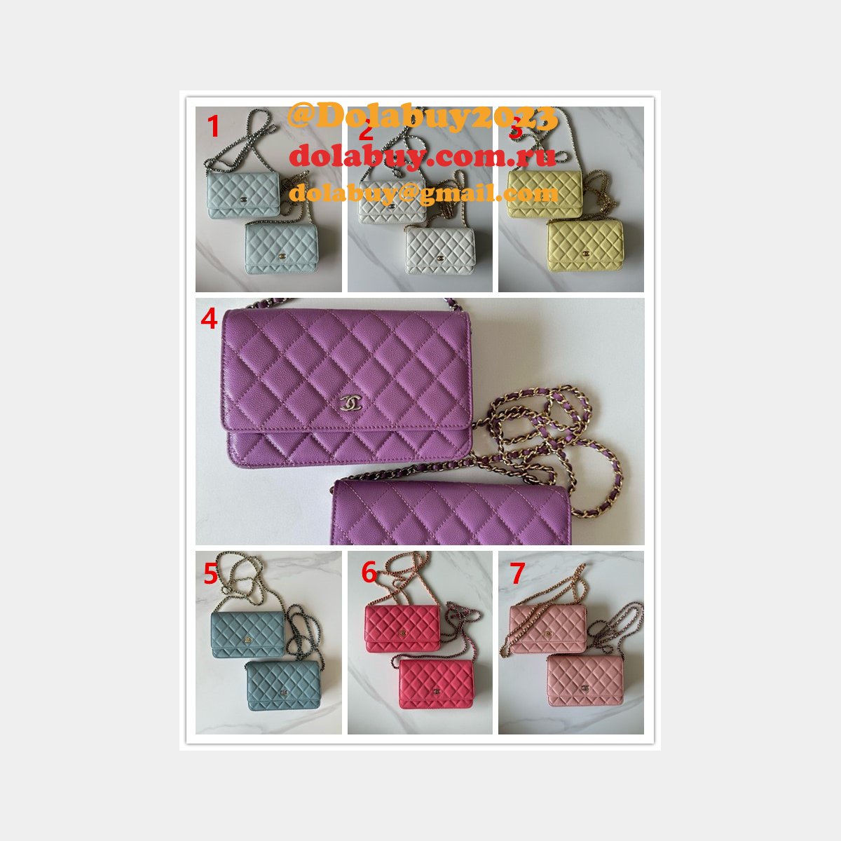 Most classical CC WOC Small caviar leather Chain bag