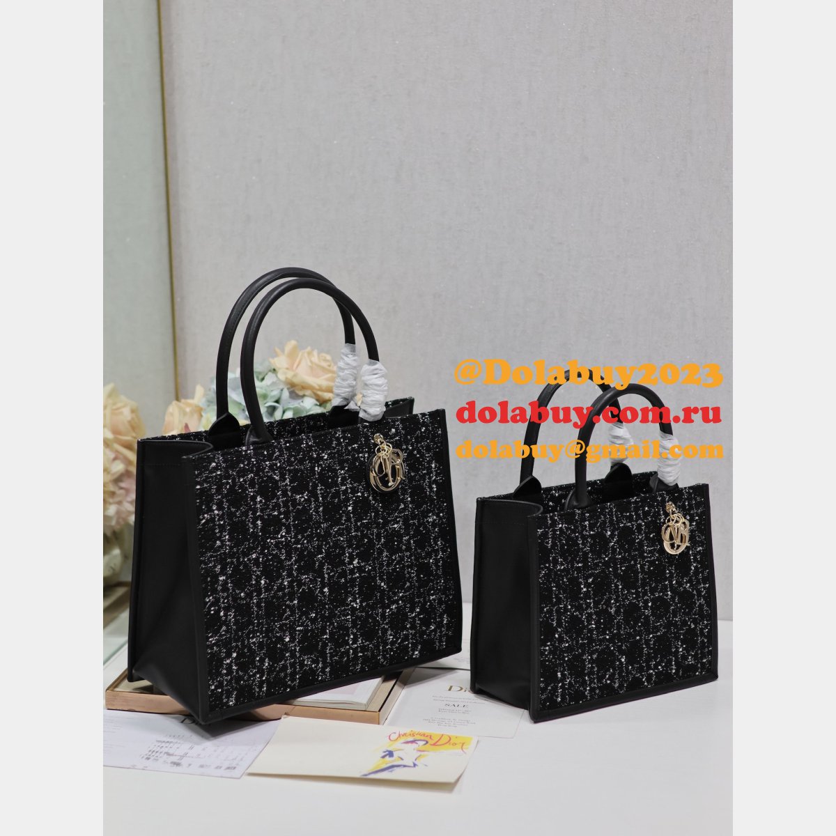 Dior Replica 1265/1286 1:1 Mirror Book Tote High Shopping Bags