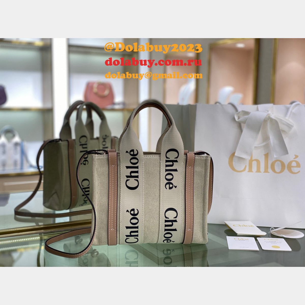 Best Quality Replica Chloe 1:1 Tote Woody dolabuy Bag  26CM