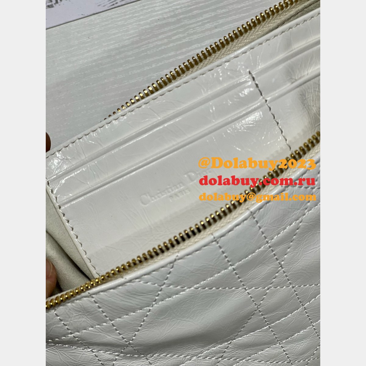 Top Quality CHRISTIAN DIOR PARIS DIORSTAR HOBO SHOULDER BAG white