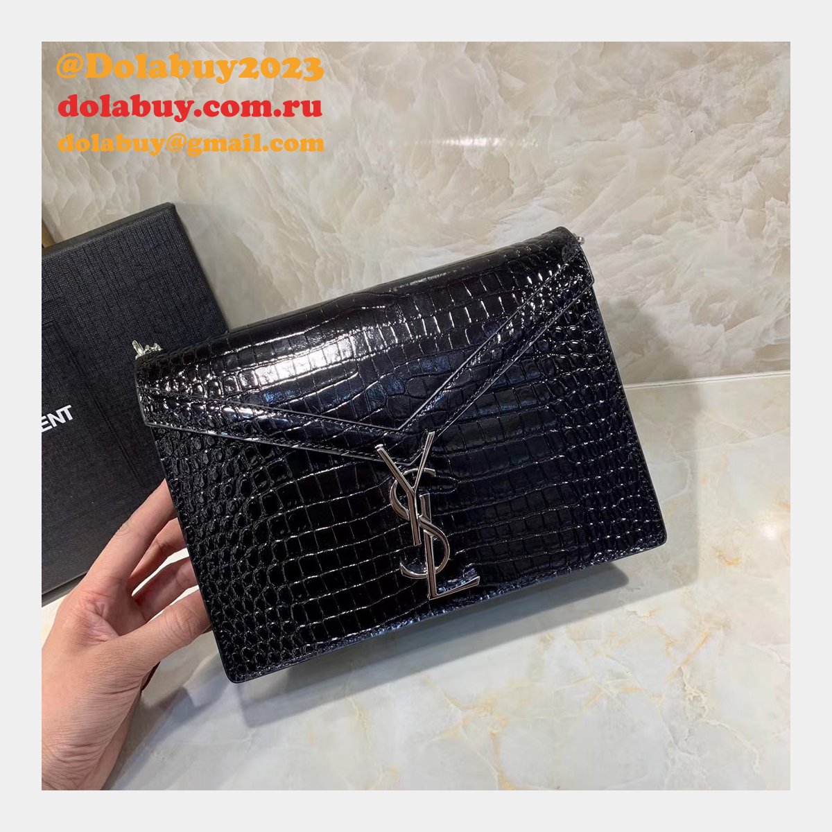 Saint Laurent AAA+ Replicas Shoulder 377057 Black/Red Bags
