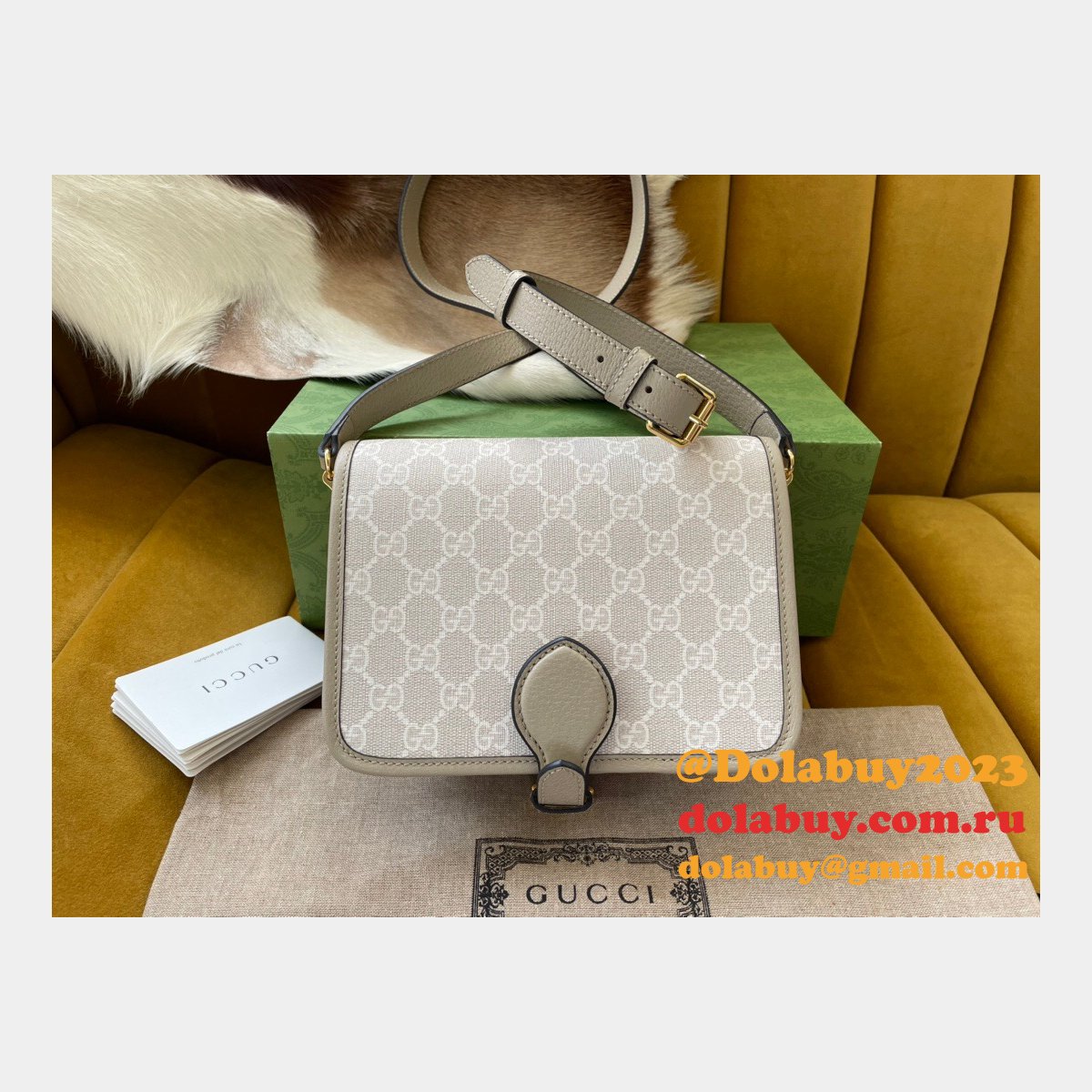 G*u*i uk messengers 671620 shoulder interlocking g replica bag