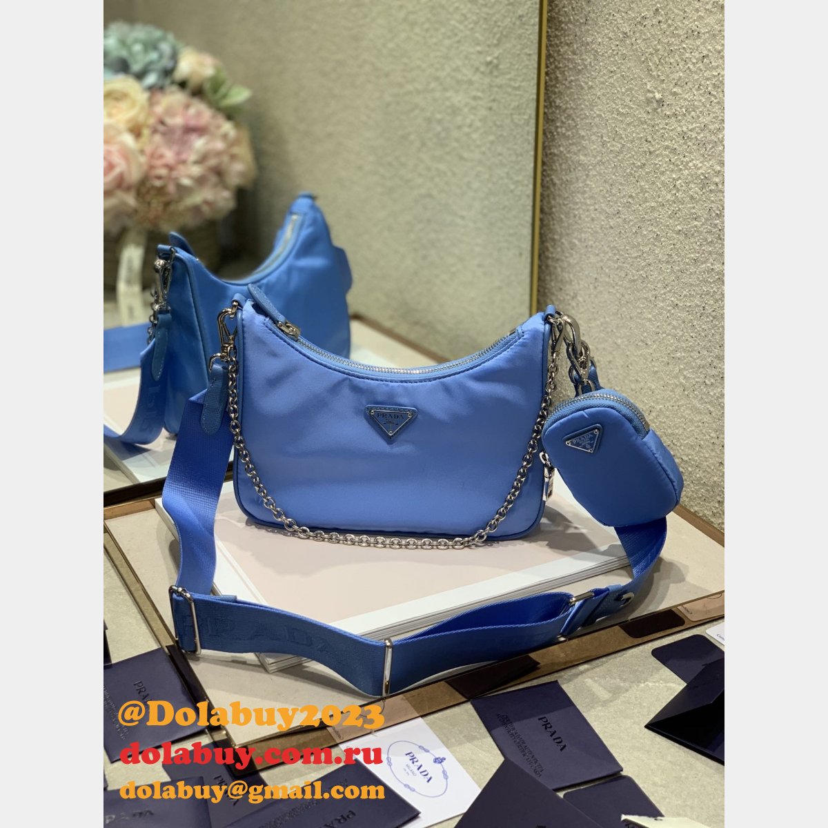 AAA+ Prada Tessuto Nylon Hobo Replica 475660 Bag