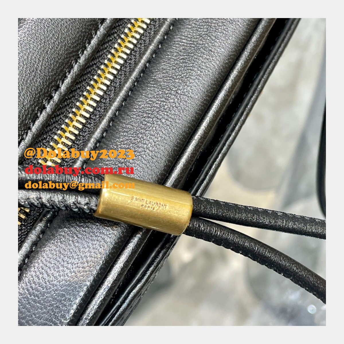 Replica YSL 64899 Red/White/Black Victoire camera bag High Quality