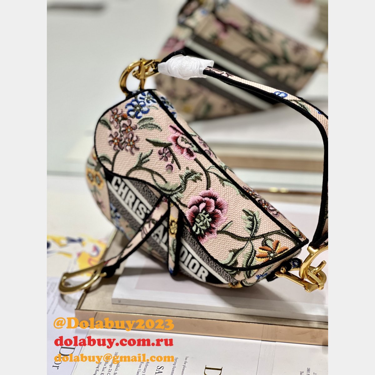 Buy Christian Luxury Replica Dior Oblique Saddle 9012/0446 Bag